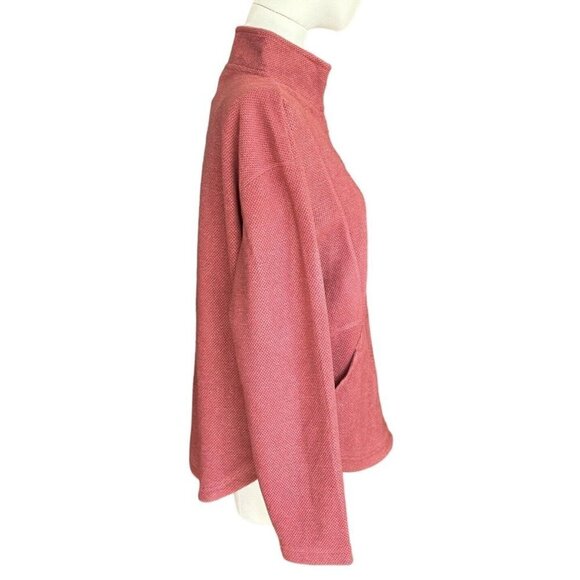 Avalanche Burgundy Full Zip Mock Neck Long Sleeve Jacket w/Pockets Women's Sz L - Picture 4 of 12